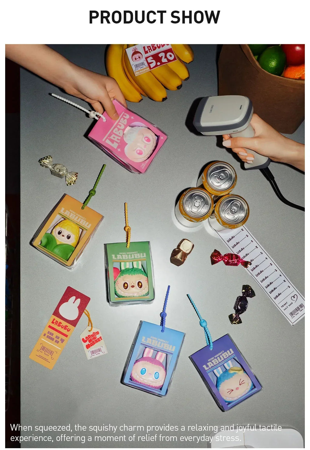 THE MONSTERS Labubu Wacky Mart Series-Squishy Charm Blind Box
