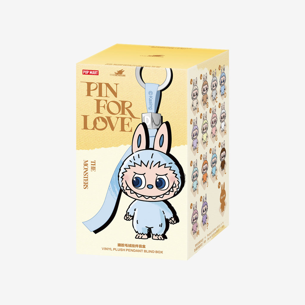 THE MONSTERS #V4 Mini Pin for Love Series-Vinyl Plush Pendant Blind Box (A-M)