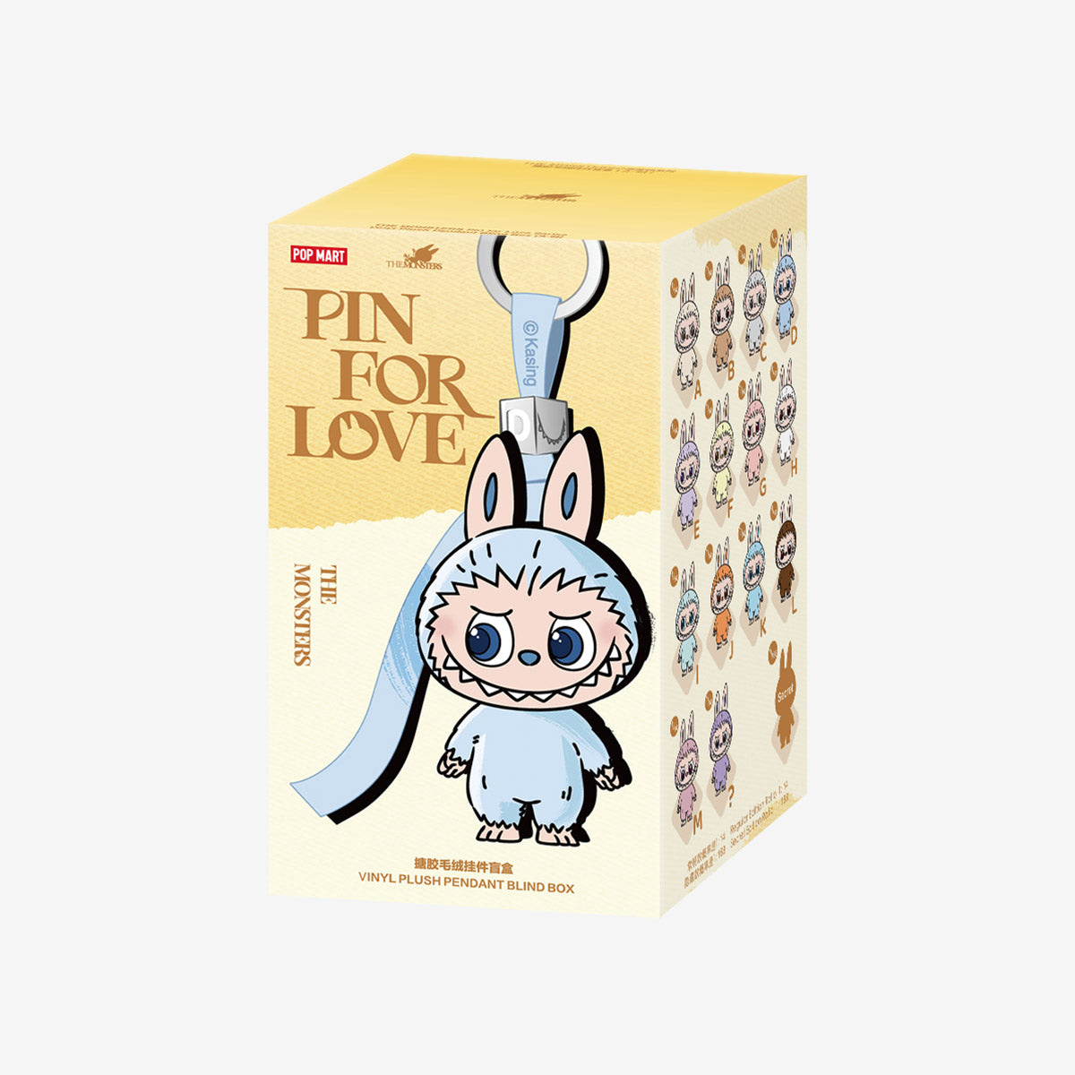 THE MONSTERS #V4 Mini Pin for Love Series-Vinyl Plush Pendant Blind Box (A-M)